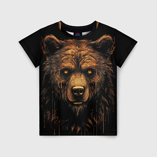 Детская футболка Медведь иллюстрация / 3D-принт – фото 1