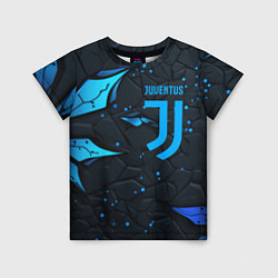 Футболка детская Juventus abstract blue logo, цвет: 3D-принт