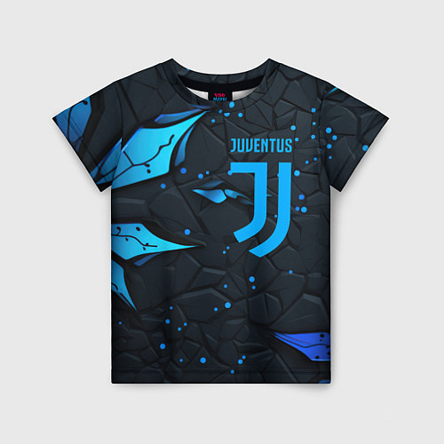 Детская футболка Juventus abstract blue logo / 3D-принт – фото 1
