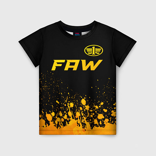 Детская футболка FAW - gold gradient: символ сверху / 3D-принт – фото 1