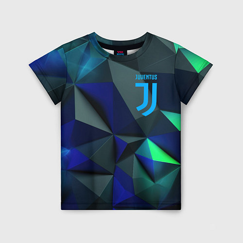 Детская футболка Juventus blue abstract logo / 3D-принт – фото 1