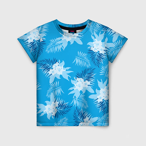 Детская футболка Синие цветы - Vice city - new ver / 3D-принт – фото 1