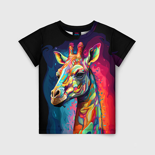Детская футболка Психоделический жираф / 3D-принт – фото 1