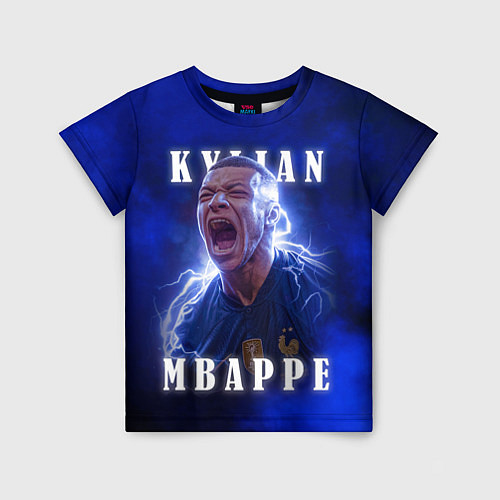 Детская футболка Килиан Мбаппе сборная Франции / 3D-принт – фото 1