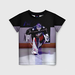 Футболка детская Sergey Bobrovsky - goalkeeper - Columbus blue jack, цвет: 3D-принт