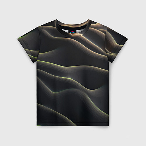Детская футболка Объемная темная текстура / 3D-принт – фото 1