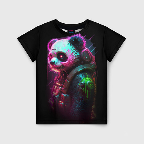 Детская футболка Cyberpunk panda / 3D-принт – фото 1