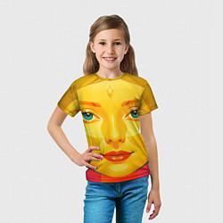 Футболка детская Девушка желтоликая, цвет: 3D-принт — фото 2