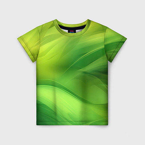 Детская футболка Green lighting background / 3D-принт – фото 1
