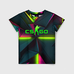 Детская футболка CS GO green neon