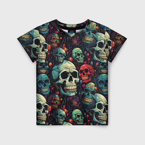 Детская футболка Милый skull / 3D-принт – фото 1