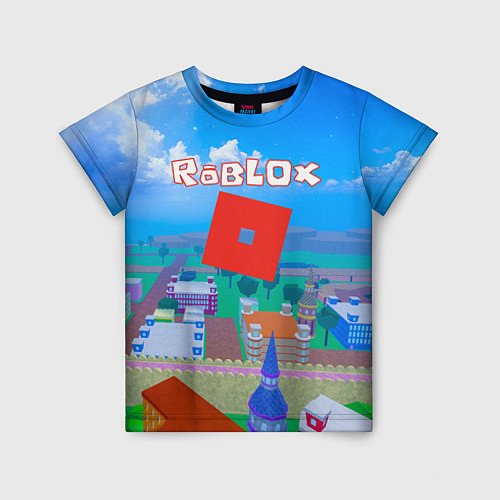 Детская футболка Роблокс город / 3D-принт – фото 1