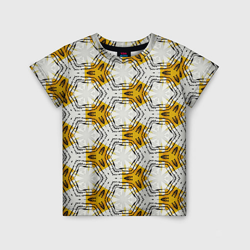 Детская футболка Узор шестиугольные соты / 3D-принт – фото 1