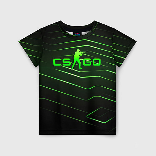 Детская футболка CS GO dark green / 3D-принт – фото 1