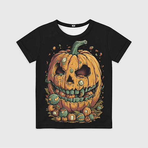 Детская футболка Тыква для Хэллоуина / 3D-принт – фото 1