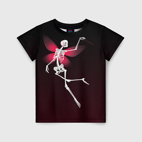 Детская футболка Скелет фея / 3D-принт – фото 1