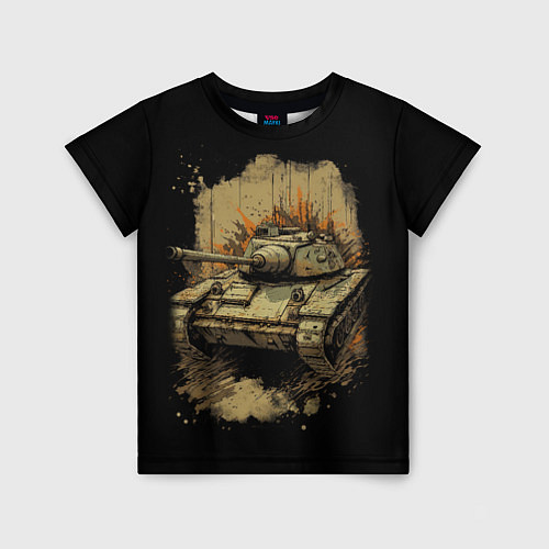 Детская футболка Т54 русский танк / 3D-принт – фото 1