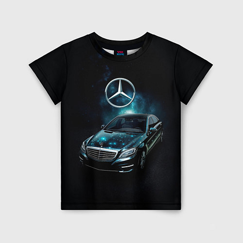 Детская футболка Mercedes Benz dark style / 3D-принт – фото 1
