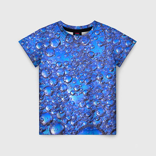Детская футболка Пузыри в синей жидкости / 3D-принт – фото 1