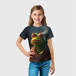 Футболка детская Frog Pepe, цвет: 3D-принт — фото 2