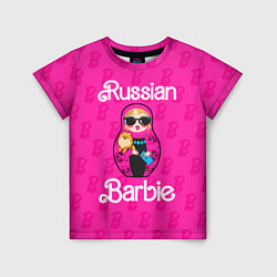 Футболка детская Barbie russian, цвет: 3D-принт