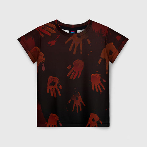 Детская футболка Кровавые ладони / 3D-принт – фото 1