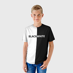 Футболка детская Black white, цвет: 3D-принт — фото 2