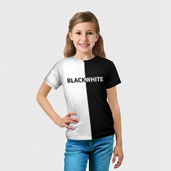Футболка детская Black white, цвет: 3D-принт — фото 2