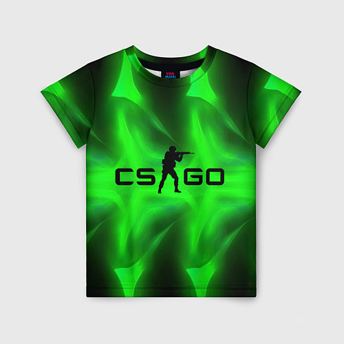 Детская футболка CSGO green logo / 3D-принт – фото 1