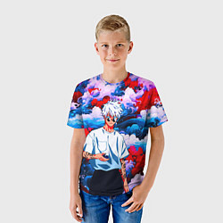 Футболка детская Красавец Сатору Годжо - Магическая битва, цвет: 3D-принт — фото 2