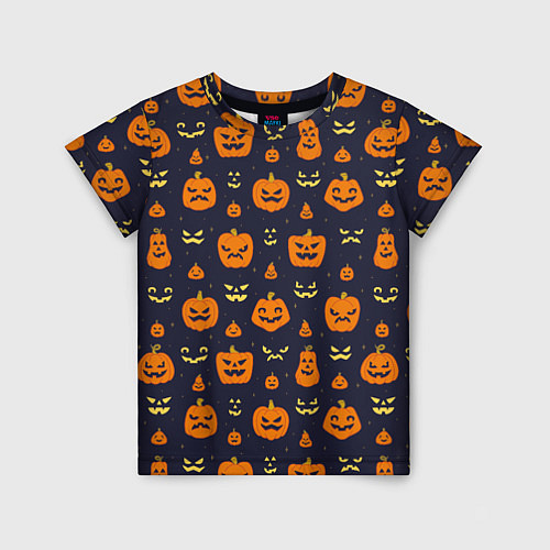 Детская футболка Хэллоуин - узор / 3D-принт – фото 1
