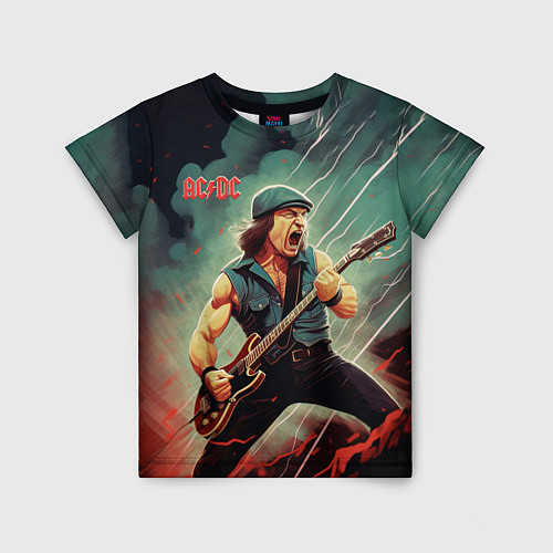 Детская футболка AC DC rock / 3D-принт – фото 1