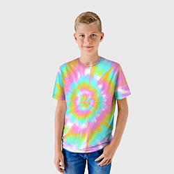 Футболка детская Tie-Dye кислотный в стиле барби, цвет: 3D-принт — фото 2