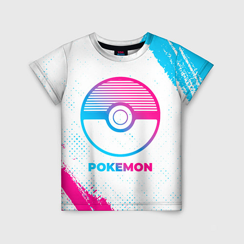 Детская футболка Pokemon neon gradient style / 3D-принт – фото 1