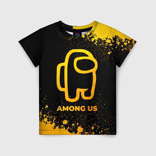Детская футболка Among Us - gold gradient / 3D-принт – фото 1