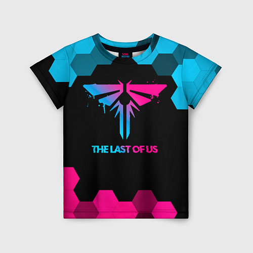 Детская футболка The Last Of Us - neon gradient / 3D-принт – фото 1