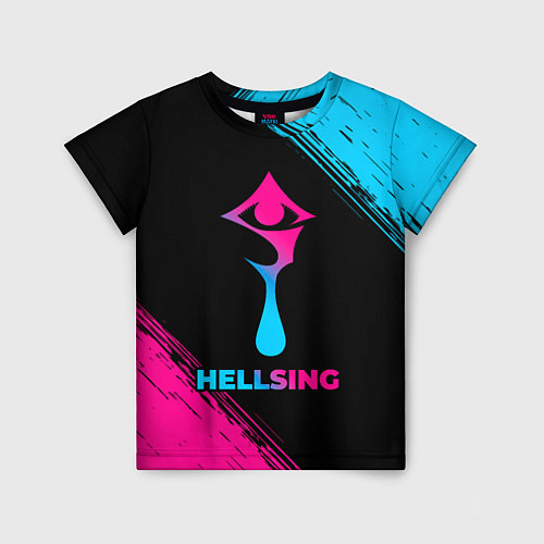 Детская футболка Hellsing - neon gradient / 3D-принт – фото 1