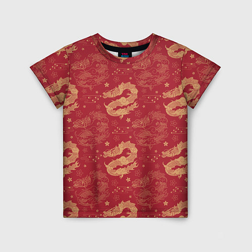 Детская футболка The chinese dragon pattern / 3D-принт – фото 1