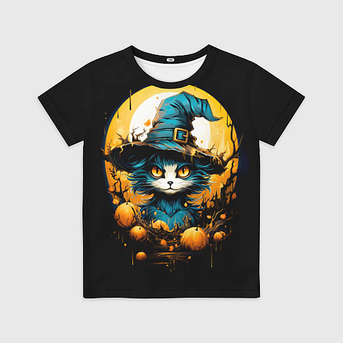 Детская футболка Синий кот колдун / 3D-принт – фото 1