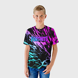 Футболка детская Fortnite neon uniform, цвет: 3D-принт — фото 2