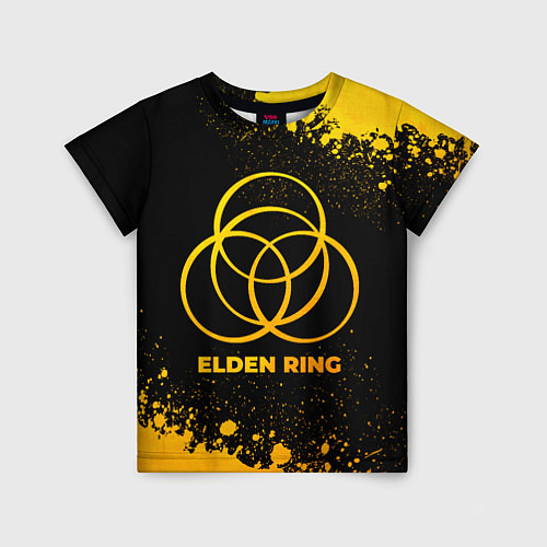 Детская футболка Elden Ring - gold gradient / 3D-принт – фото 1