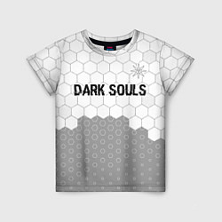 Футболка детская Dark Souls glitch на светлом фоне: символ сверху, цвет: 3D-принт