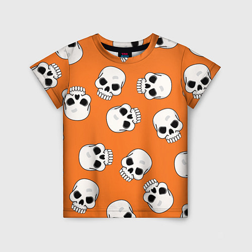 Детская футболка Черепки для хэллоуина / 3D-принт – фото 1