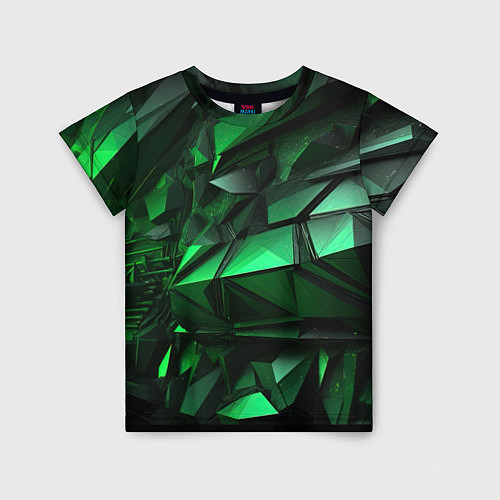 Детская футболка Green abstract / 3D-принт – фото 1