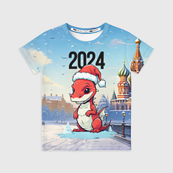 Футболка детская Новогодний дракон 2024, цвет: 3D-принт