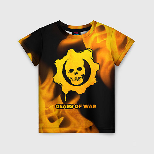 Детская футболка Gears of War - gold gradient / 3D-принт – фото 1