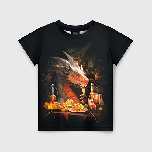 Детская футболка Дракон - 2024 год / 3D-принт – фото 1