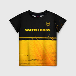 Детская футболка Watch Dogs - gold gradient посередине