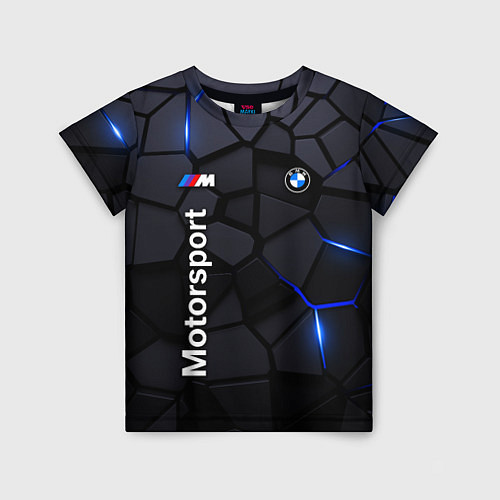 Детская футболка BMW Motorsport - плиты с эффектом свечения / 3D-принт – фото 1