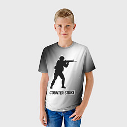 Футболка детская Counter Strike glitch на светлом фоне, цвет: 3D-принт — фото 2